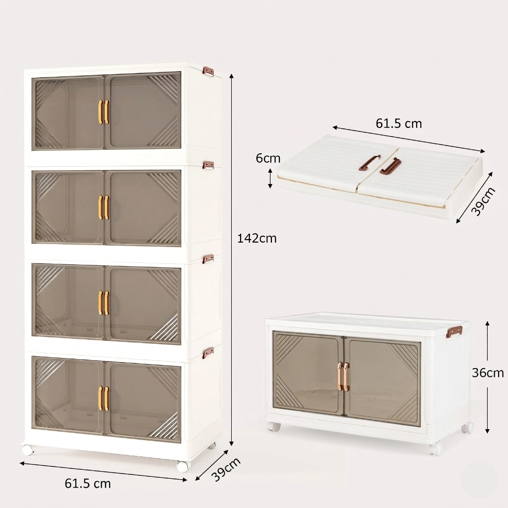 4 Layer Stackable Storage Boxes