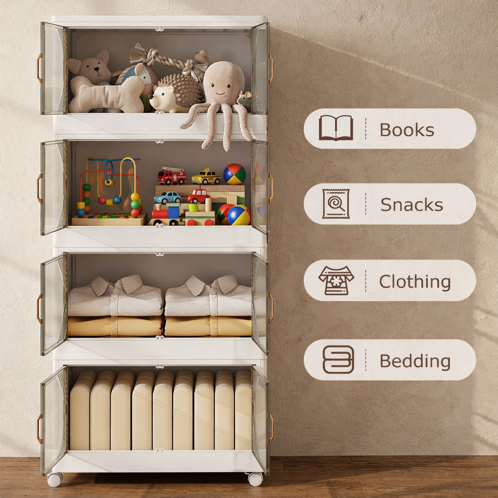 4 Layer Stackable Storage Boxes